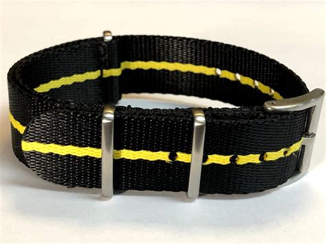 breitling black yellow strap|Breitling nato strap.